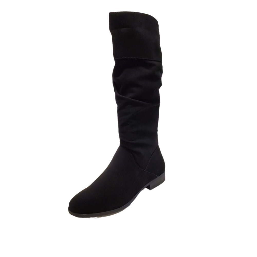 Style & Co Women Kelimae Ruched Faux Leather Mid Calf Boots 6.5M Black S…